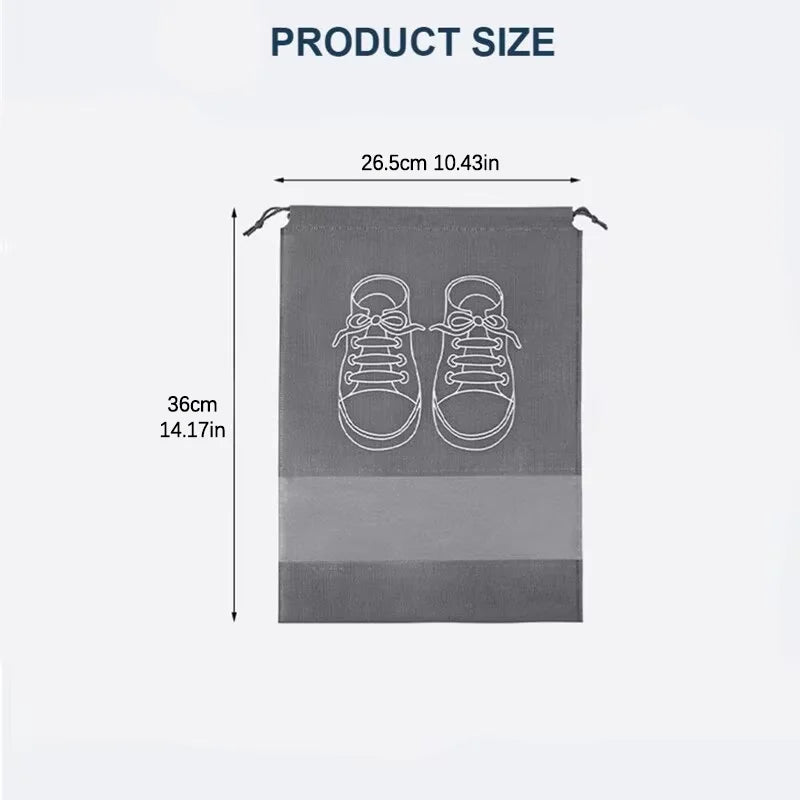 5-Pocket Non-Woven Shoe Storage Bag | Closet & Travel Organizer Shoe Storage Bag Qme
