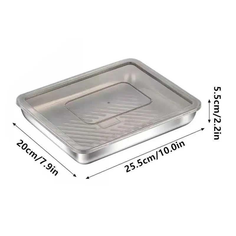 Stainless Steel Food Storage Box for Fridge | Meal Prep Food Storage Container Qme
