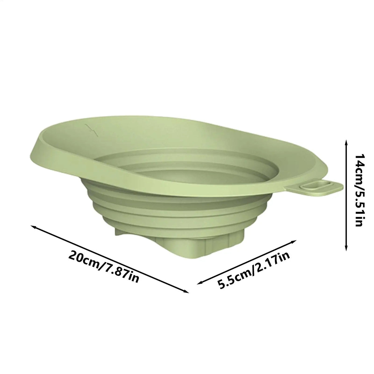 Qme Foldable Silicone Funnel – Wide Mouth Splash-Proof Silicone Kitchen Funnel Qme