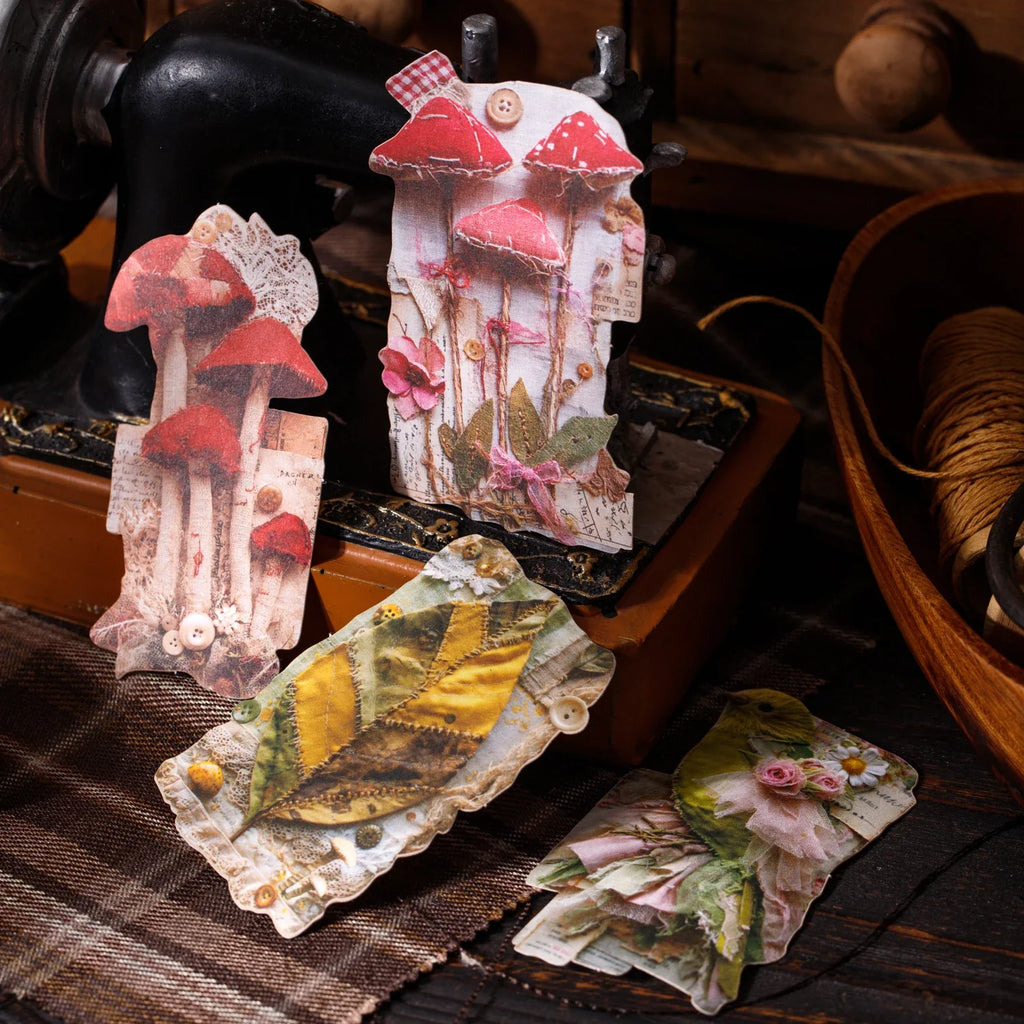 20 Sheets Floral Vintage Background Stickers DIY Scrapbooking DIY Craft Stickers Qme