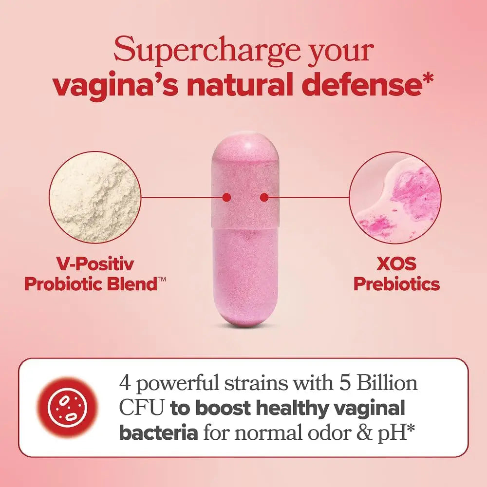 Women's Probiotic pH Balance – Lactobacillus & Prebiotics, 60 Caps Women's Probiotic Supplement Qst