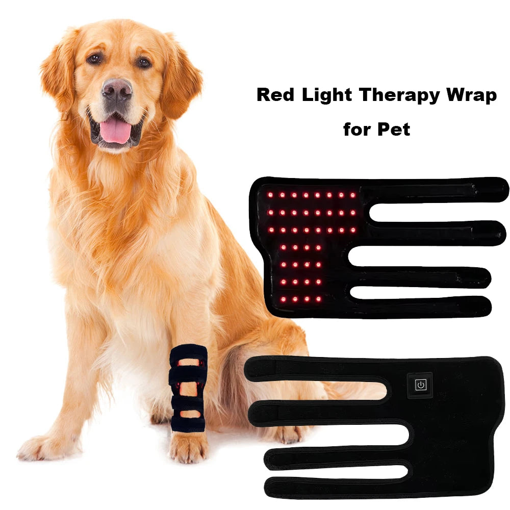 Dog Leg Red Light Wrap 660nm 850nm Wireless LED Pet Care Pet Light Therapy Wrap Qst