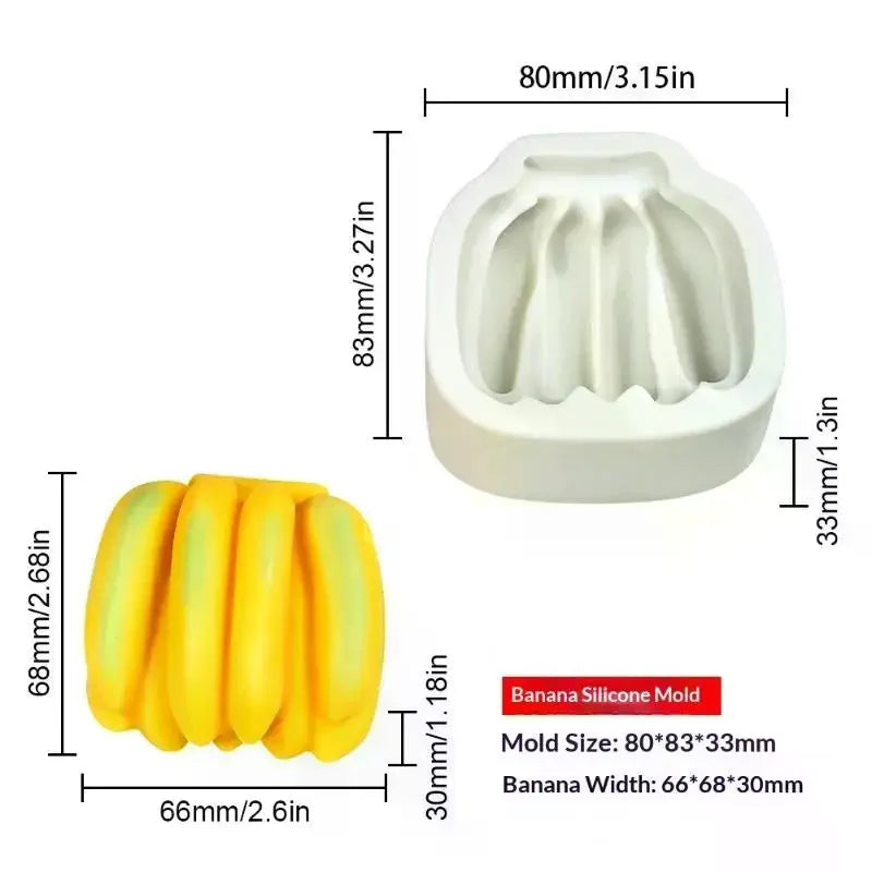 3D Fruit Silicone Molds | Food Grade, Easy Demold – DIY Crafts Silicone Craft Mold Qme