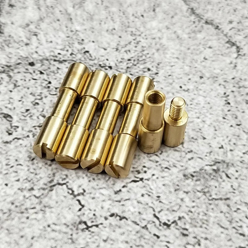 Brass Rivet Screws 4Pcs – DIY Knife Handle Fastener Hardware Rivet Screw Fasteners Qst