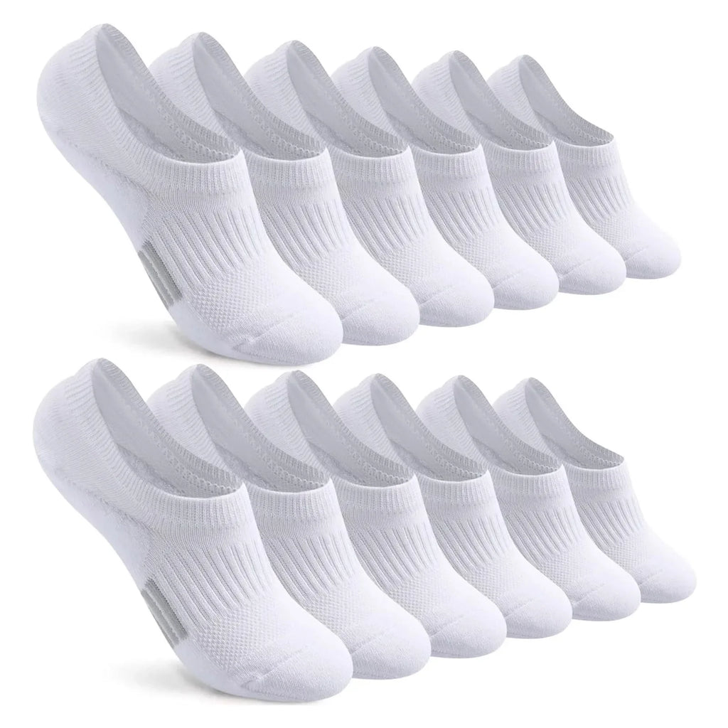 Men's Gym Socks 6-Pack – Soft, Breathable & Ground-Gripping Athletic Socks Qme 6pcs White One Size