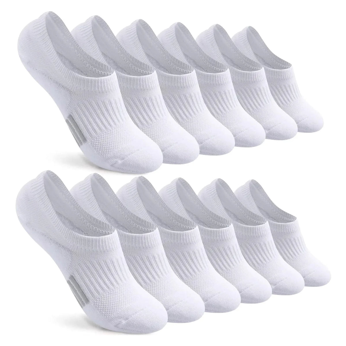 Men's Gym Socks 6-Pack – Soft, Breathable & Ground-Gripping Athletic Socks Qme 6pcs White One Size
