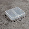 Clear Square Jewelry Bead Storage Box – Compact Plastic Organizer Bead Storage Box Qme Clear