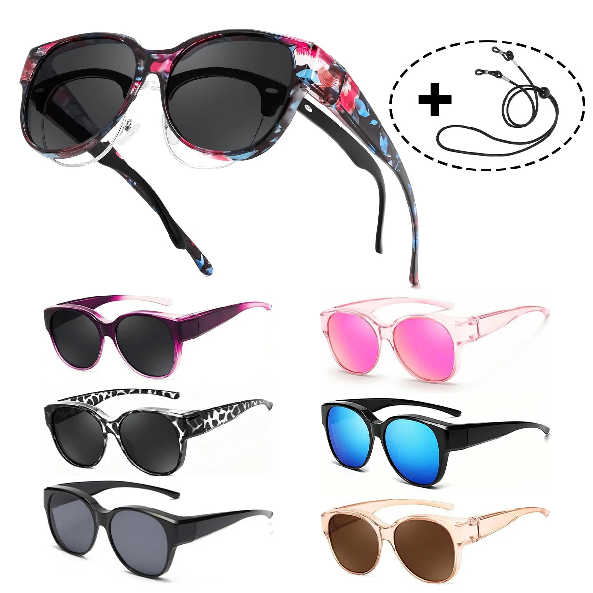 VOPHA Polarized Fit-Over Sunglasses Women UV400 T03 Fit-Over Sunglasses Qst