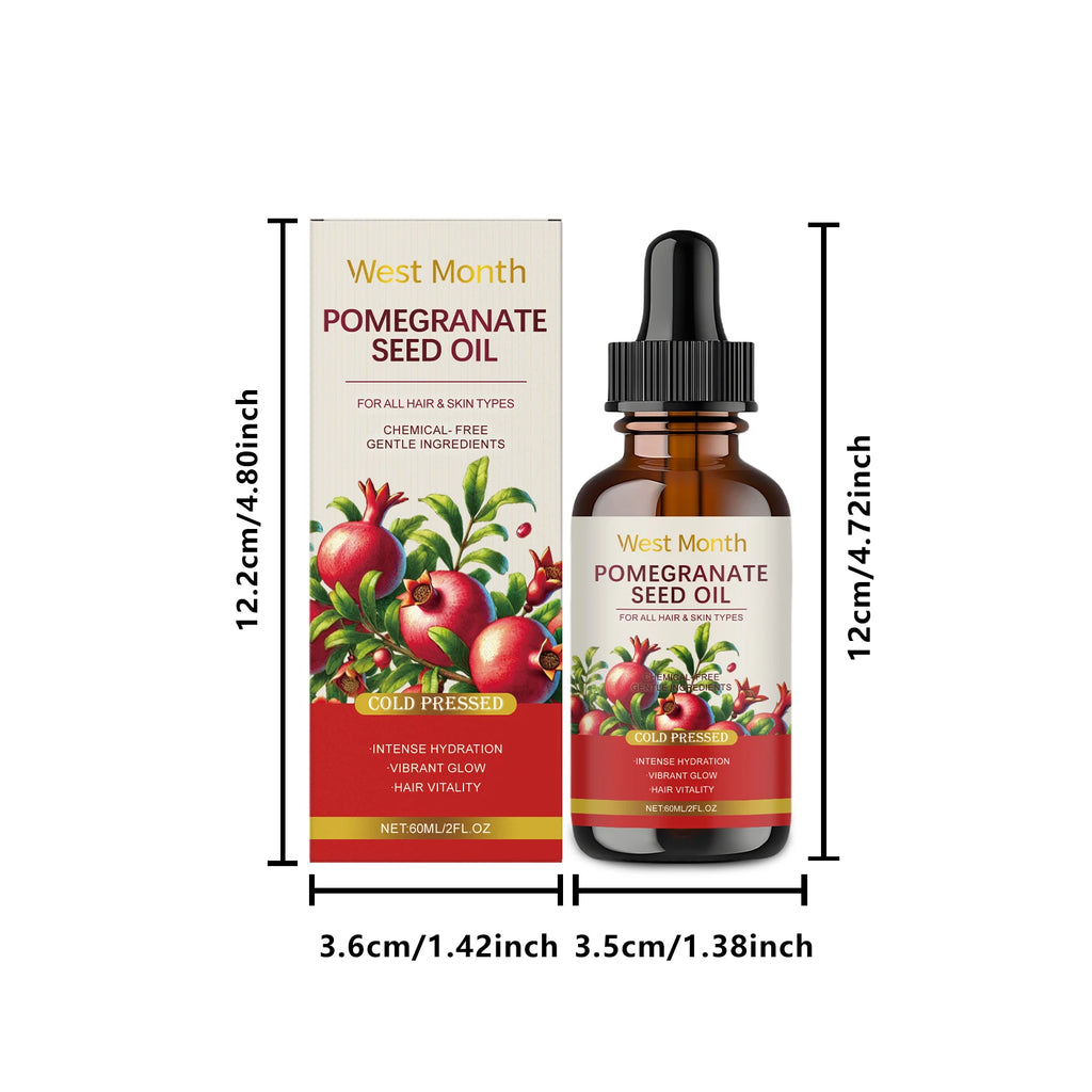 WEST MONTH 60ml Pomegranate Seed Oil – Hydrating Skin Care Body & Face Oil Qst 60ml
