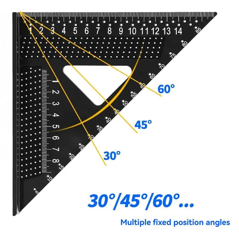 Aluminium Alloy Angle Ruler – Woodworking & Carpentry Tool Angle Measuring Ruler Qme