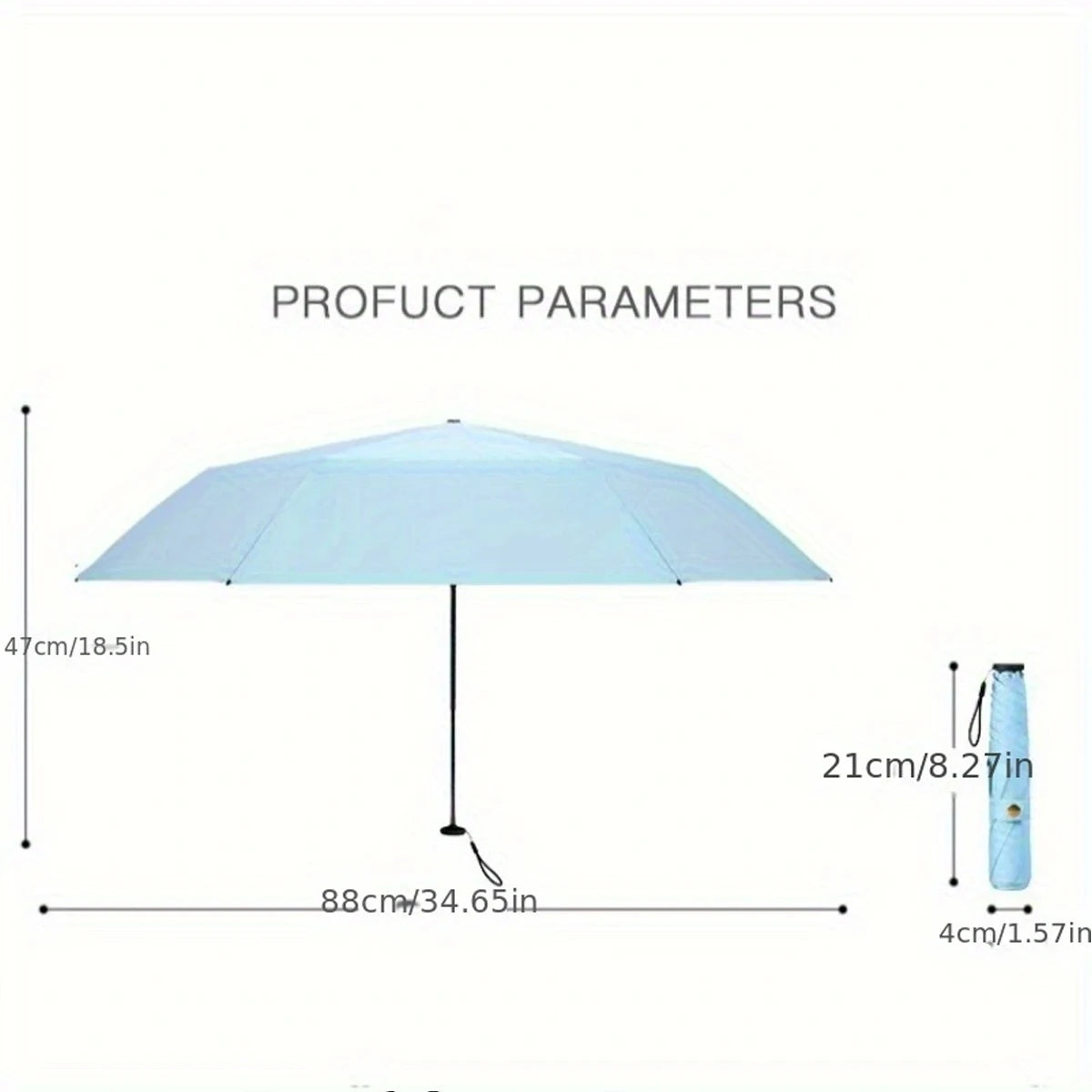 144g Carbon Fiber Folding Umbrella – UV & Travel Protection Folding Travel Umbrella Qst