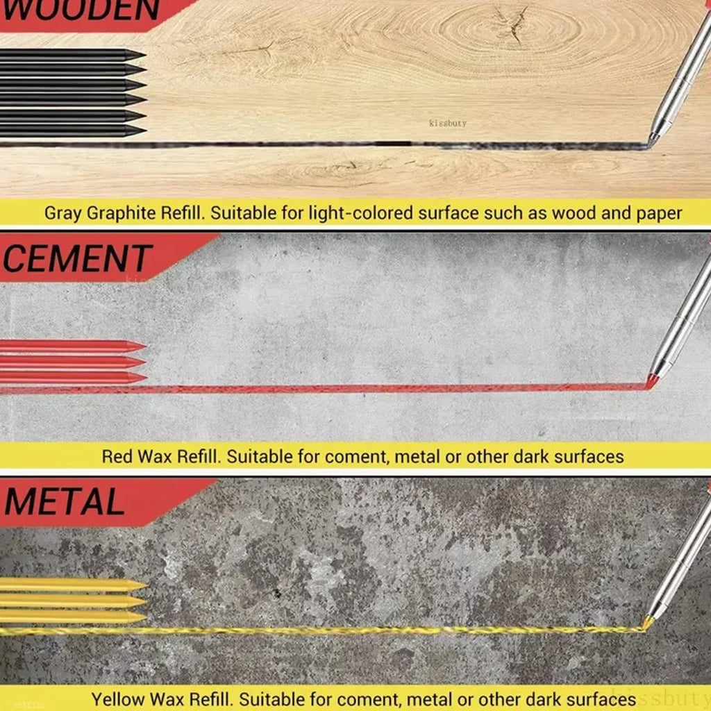 Carpenter Mechanical Pencil Built-In Sharpener 2.8mm Refillable Carpenter Mechanical Pencil Qme
