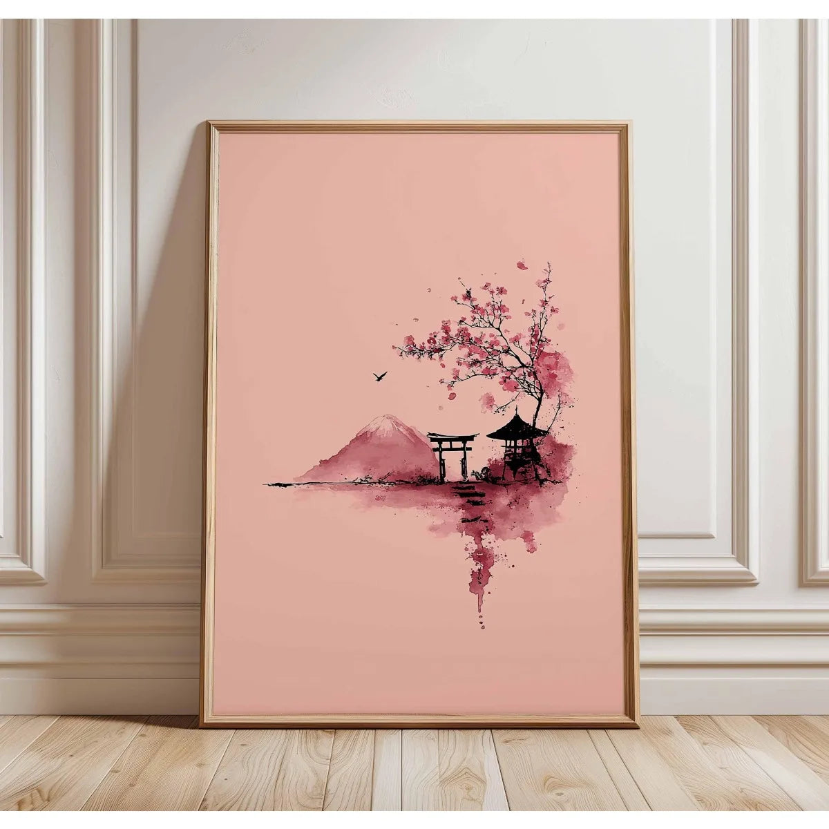 Japanese Retro Bonsai Canvas Print | Ukiyo-e Botanical Wall Art Canvas Wall Art Qst
