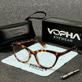 VOPHA Cat Eye Anti Blue Light Reading Glasses +1.0–+3.0 Reading Glasses Qst Tortoise +250