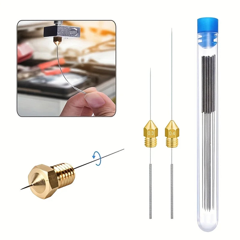 10-Piece Stainless Steel Cleaning Nozzle Kit | Unclog Tool Set Nozzle Cleaning Kit Qme