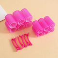 Heatless Self-Grip Hair Rollers – Clip Curlers for Volume & Curls Hair Rollers Qme Rose red