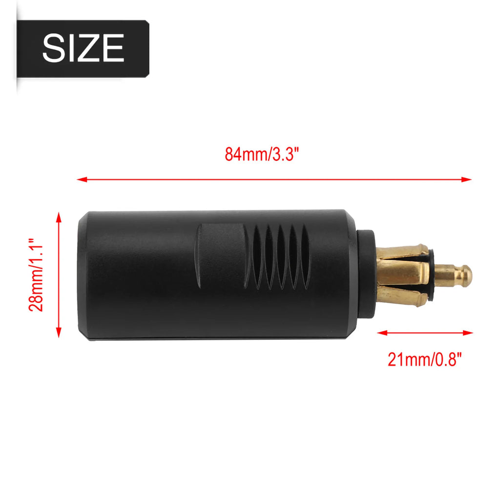 12V Motorcycle European Cigarette Lighter Adapter – DIN Socket Motorcycle Power Adapter Qst