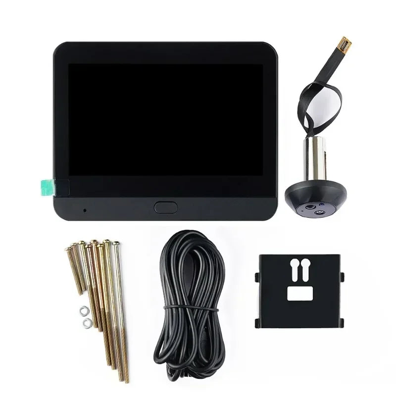 WiFi Door Peephole Viewer 4.3" IPS Screen & Wireless Doorbell Smart Peephole Camera Qme