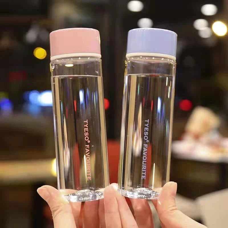 Cartoon Portable Water Bottle Anti-Drop 600ml Plastic Cup Portable Water Bottle Qme