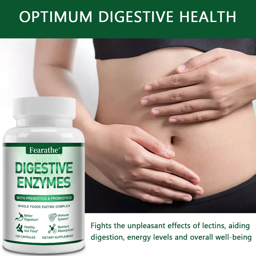 Prebiotics Probiotics & Digestive Enzymes Capsules | Gut Health Probiotic Supplement Qst