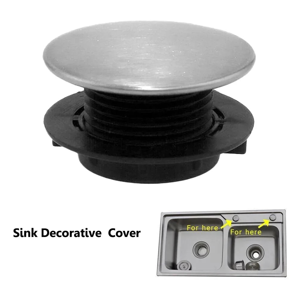 Kitchen Sink Tap Hole Blanking Cover – Decorative Faucet Cap Sink Hole Cover Qme