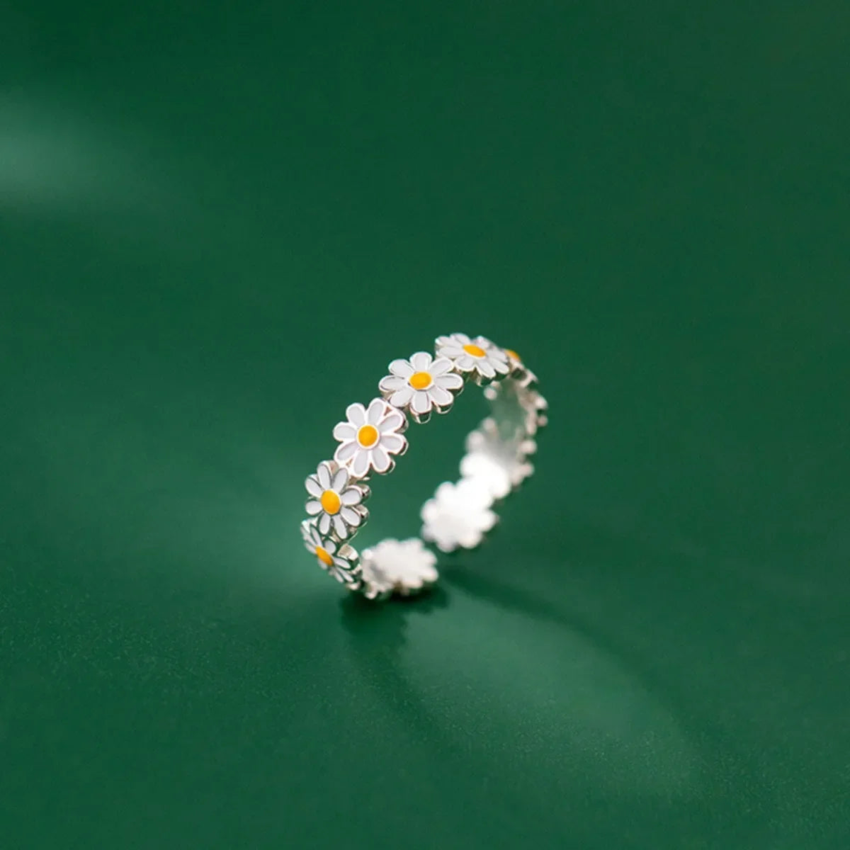 Vintage Daisy Flower Ring – Adjustable Korean Style Women's Ring Fashion Ring Qme