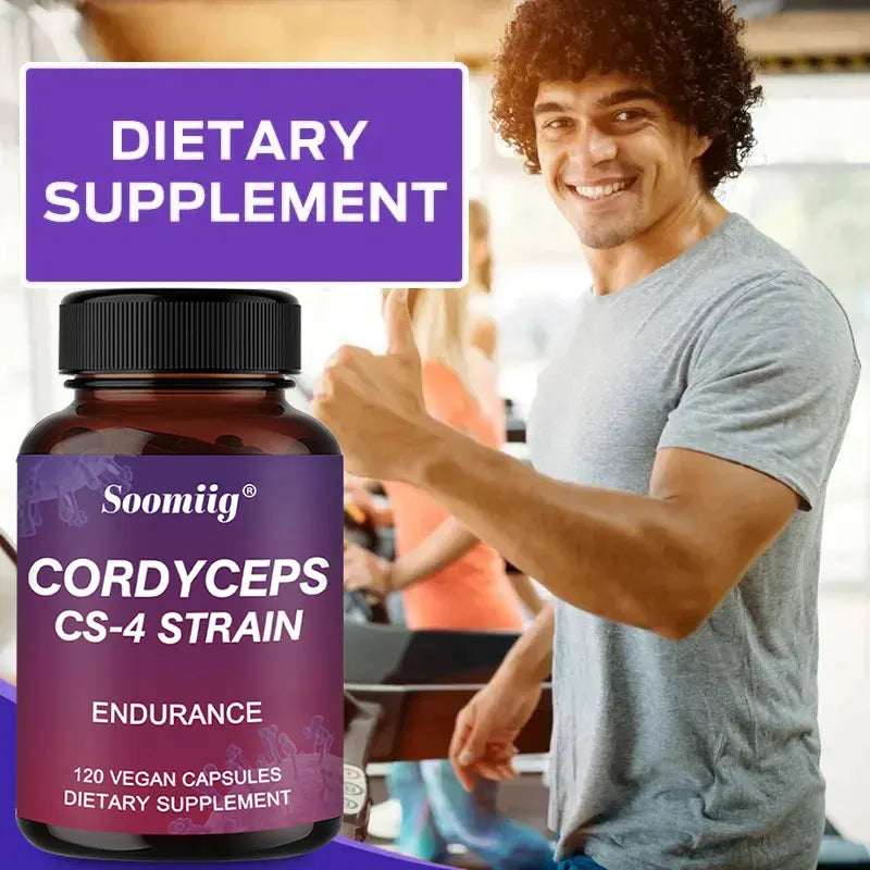 Cordyceps Mushroom Extract Capsules – Energy & Focus Support Mushroom Supplement Qst