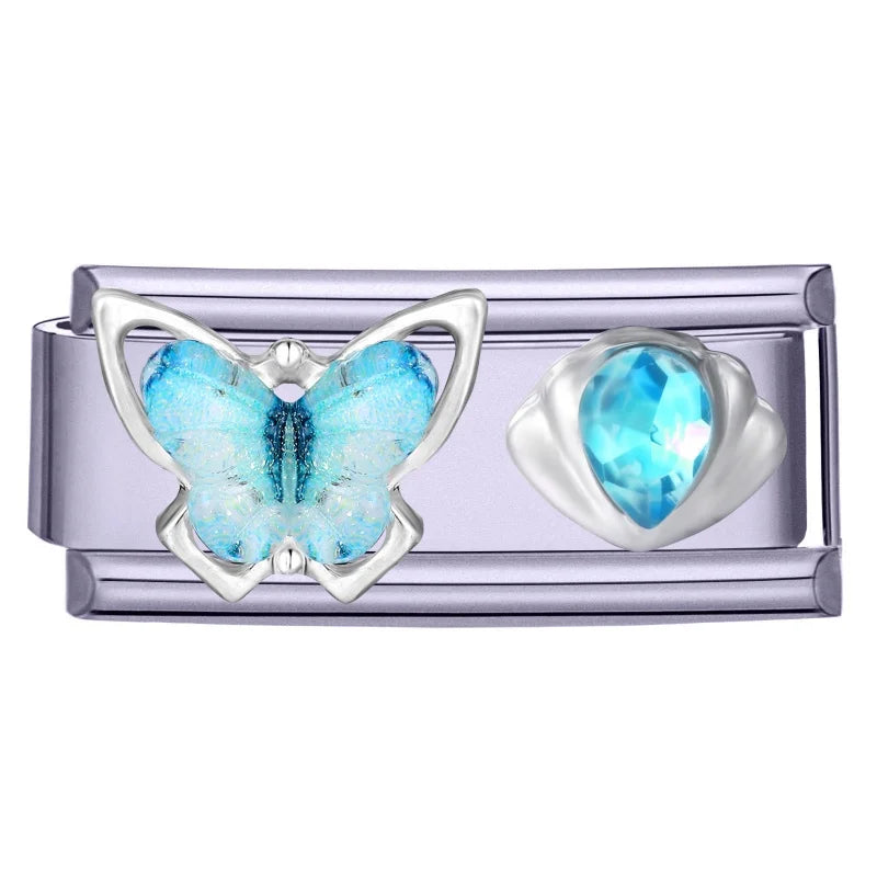 Zircon Starfish Butterfly Hand Chain Bracelet | Stainless Steel Charm Bracelet Qme Style 17