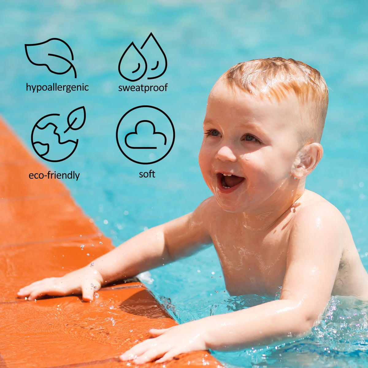 Waterproof Baby Ear Patches for Swimming & Bathing – 30 Pcs Baby Ear Patches Qst