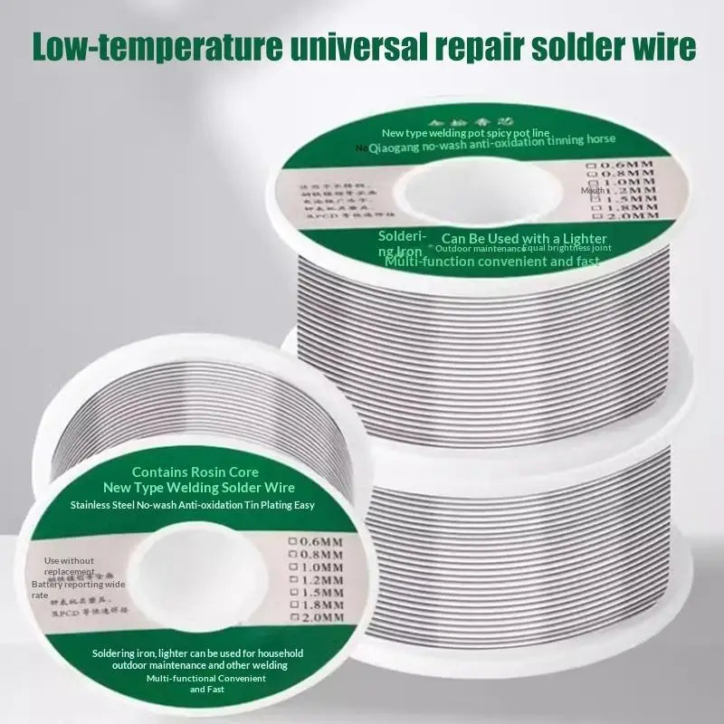 Low Temp Silver Core Solder Wire – Easy Melt Flux Welding Rod 20pc Solder Wire Qme