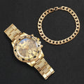 Luxury Couple Quartz Watches – Matching Men's & Women's Set Couple Watch Set Qme 2PCS Kit No Box No
