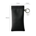 Squeeze-Top PU Leather Sunglasses Case – Soft Shell Eyewear Box Eyewear Case Qst Black