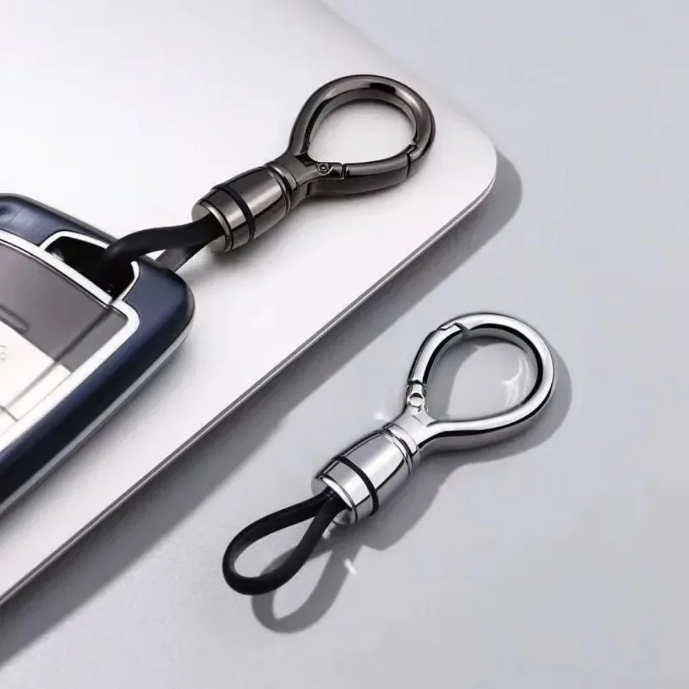 Men's Minimalist Zinc Alloy Keychain Ring & Key Holder Strap Metal Keychain Qme