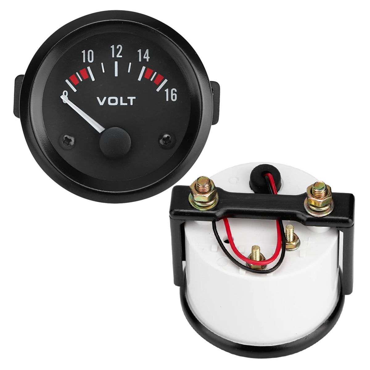 Car 12V Voltmeter Gauge 52mm 8-16V Aluminum – BX100007 Car Voltmeter Gauge Qst