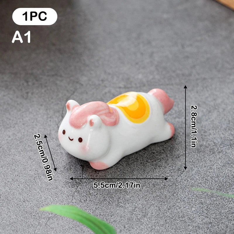 Ceramic Horse Chopstick Rest – Spoon Fork Knife Stand Chopstick Rest Qme A1