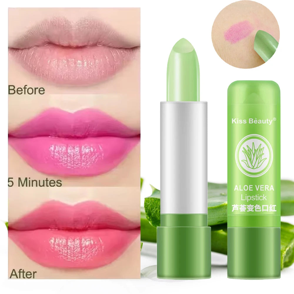 Aloe Vera Color-Changing Lipstick – Moisturizing Lip Balm Color-Changing Lip Balm Qst