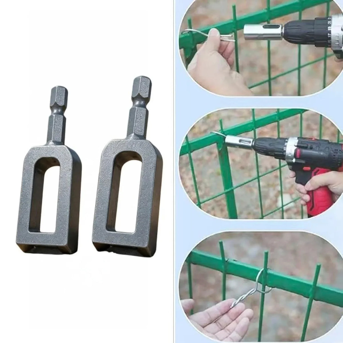 Heavy Duty Wire Twister Tool – Fence Tying Drill Chuck Wire Twister Tool Qme