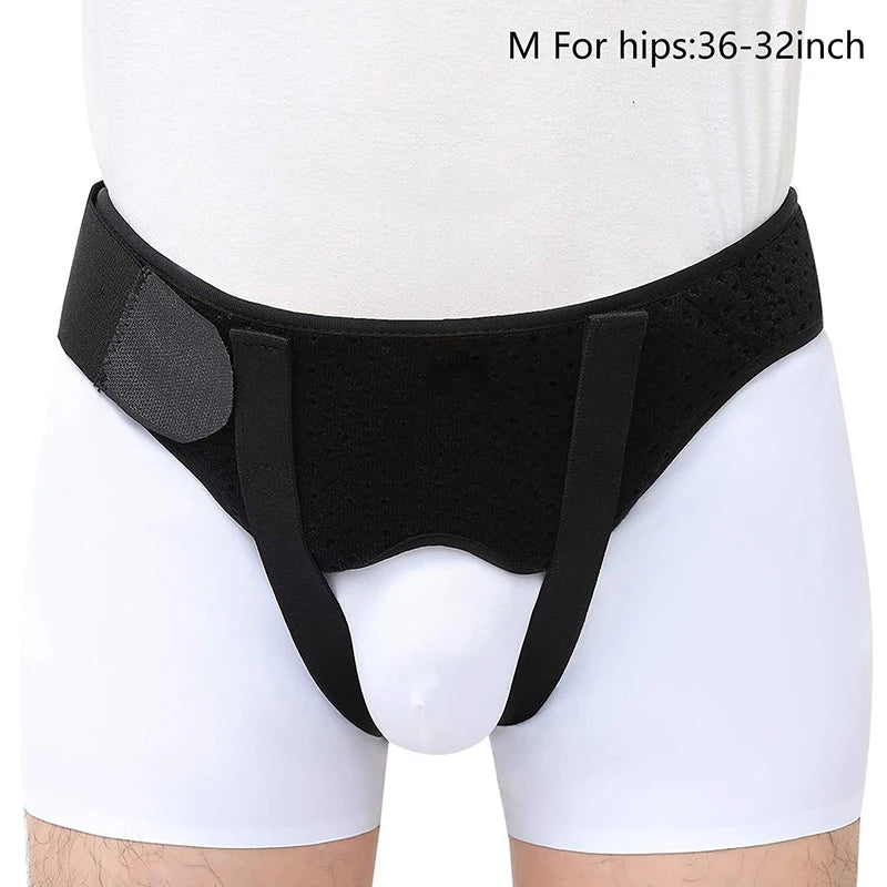 Men's Adjustable Inguinal Groin Support Belt & Compression Pads Groin Support Belt Qst M