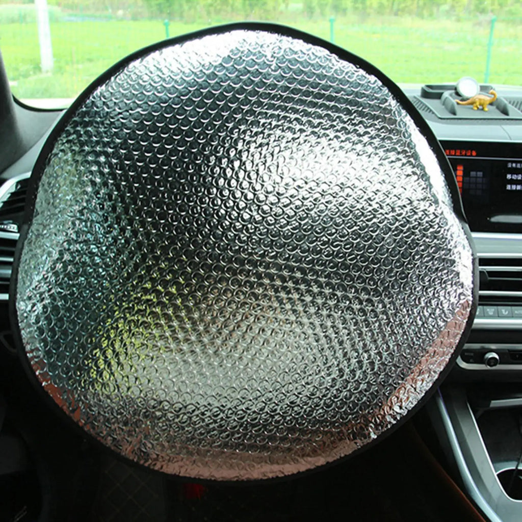 Aluminum Foil Steering Wheel Sun Cover | Reflective Sunshade Steering Wheel Sunshade Qme