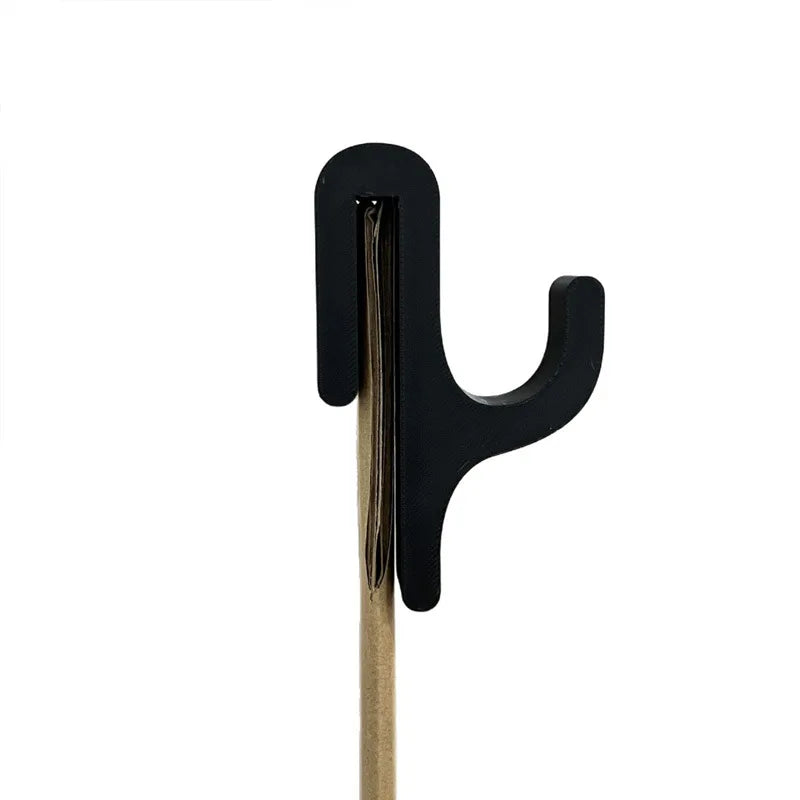 Portable Shower Hook Glass Door Clip – Towel & Clothes Organizer Bathroom Hook Clip Qme 2pcs black