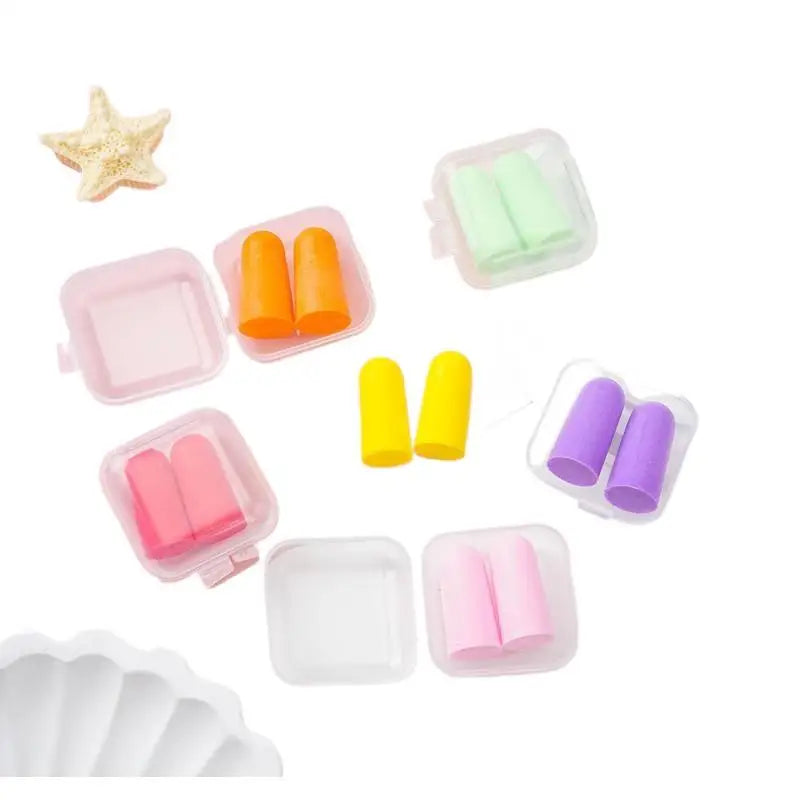 Soft Foam Earplugs 38dB Noise Reduction – 10 Pairs & Cases Foam Earplugs Qme