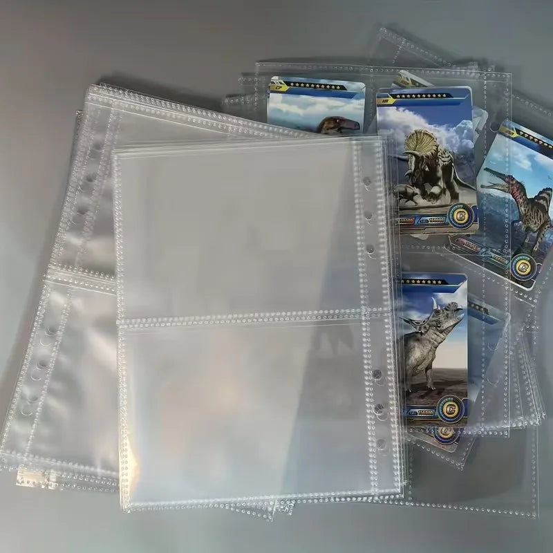 A5 Transparent Loose-Leaf PP Pocket Pages – 10 Sheets, 6 Holes Loose-Leaf Pocket Pages Qme