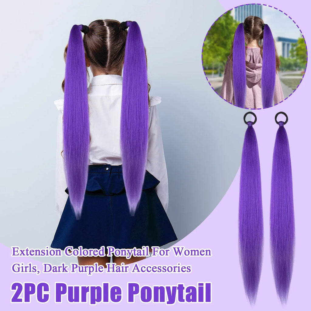 Synthetic Braided Ponytail Extension with Elastic Band Braided Ponytail Extension Qme