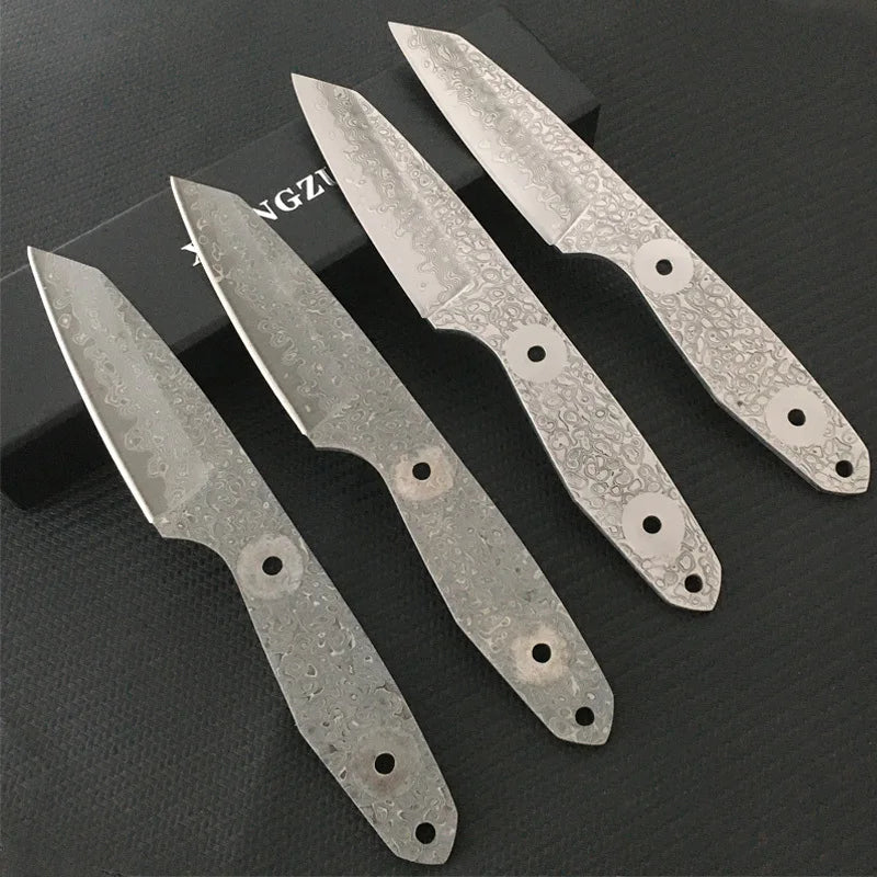 Swayboo VG10 Damascus Steel Knife Blank – DIY Fixed Blade Damascus Knife Blank Qst