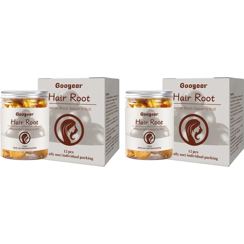Googeer Hair Root Repair Tablets – Black Sesame & Flaxseed Hair Supplement Tablets Qst 24pcs (Pack of 2)