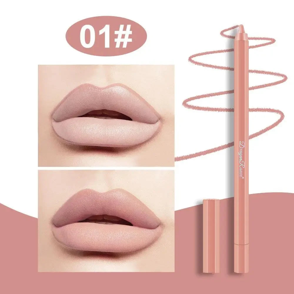 12-Color Waterproof Foaming Lipliner Soft Mist Lipstick Pen Lip Liner Pen Qme 1