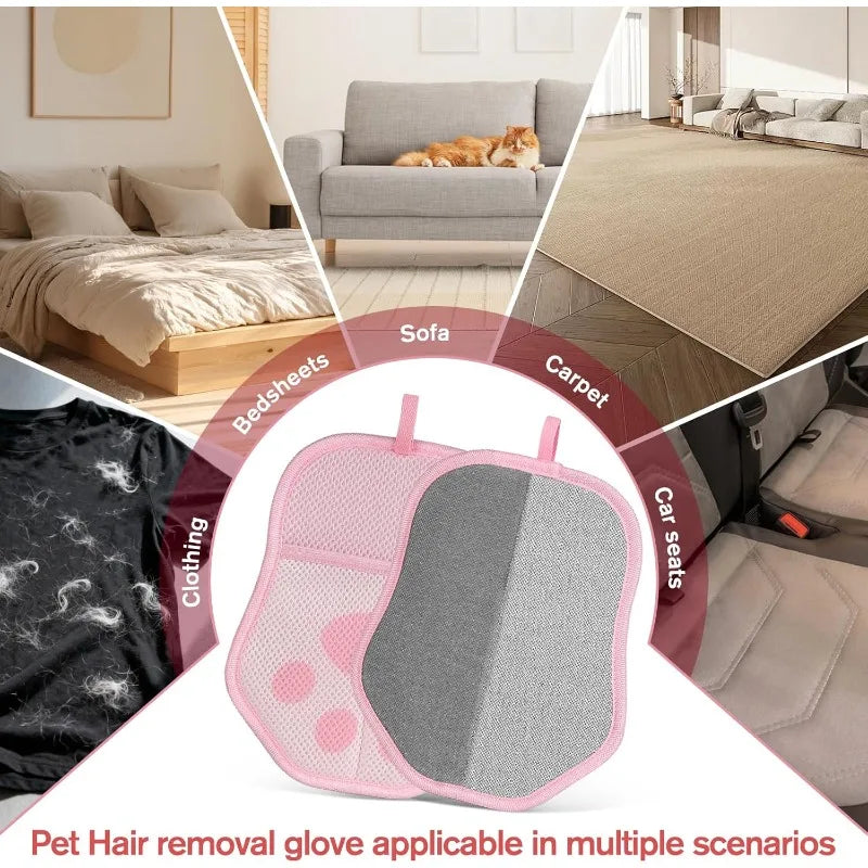Reusable Pet Hair Removal Gloves for Dogs & Cats Pet Hair Remover Glove Qme