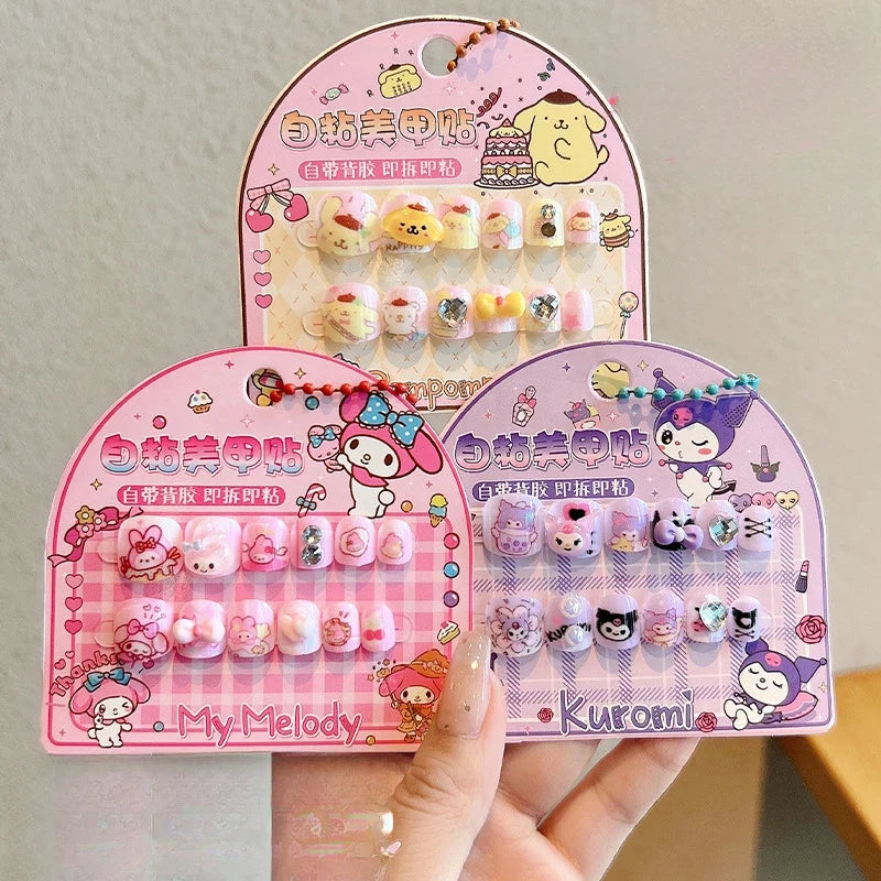 Hello Kitty Kuromi 3D Nail Art Stickers & Decals – Non-Toxic 3D Nail Art Stickers Qme