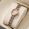 Women's Rhinestone Quartz Bracelet Watch – Elegant Style Bracelet Watch Qme Rose