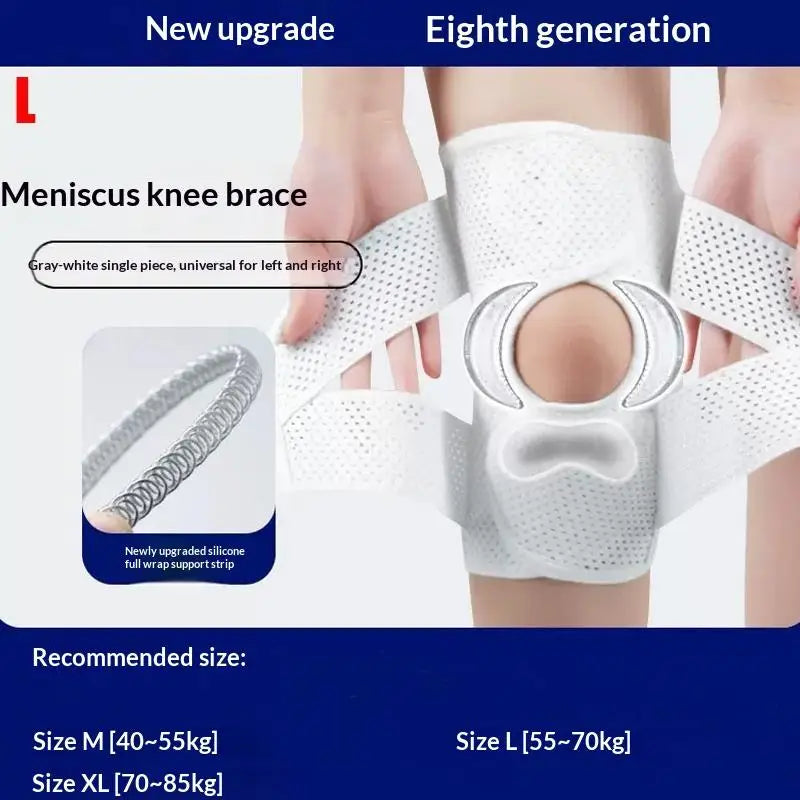 Knee Compression Brace – Side Stabilizers & Open Patella Knee Compression Brace Qst L White